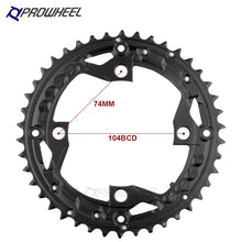 Laden Sie das Bild in den Galerie-Viewer, PROWHEEL MTB Chainring 64/96/104 BCD Triple Plate 8 9 10 11 Speed 22/32/42T Sprocket 22/32/44T Chainwheel 22/30/40T Crwons
