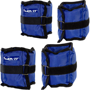 Gewichtsmanschetten, 4er Set, blau oder rot