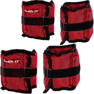 Gewichtsmanschetten, 4er Set, blau oder rot