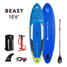 Laden Sie das Bild in den Galerie-Viewer, AQUA MARINA das aufblasbare BEAST 10&#39;6&#39;&#39;x32&#39;&#39;x6&#39;&#39; - Stand Up Paddle Board, Surf Kajak Boot
