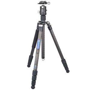 Tripod Monopod for Camera DSLR Cell Phone Flexible Carbon Fiber Professional Tripod Monopod Stand with Panoramic Ball Head AS60C