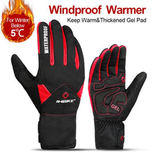 Laden Sie das Bild in den Galerie-Viewer, INBIKE Thermo Mountainbike Handschuhe, winddichte - wärmende - Vollfingeroutdoor-Sporthandschuhe
