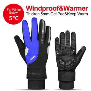 INBIKE Thermo Mountainbike Handschuhe, winddichte - wärmende - Vollfingeroutdoor-Sporthandschuhe