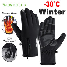 Laden Sie das Bild in den Galerie-Viewer, NEWBOLER Sport Winter Handschuhe für Fahrrad, wasserdicht, 5°/-10°/-30°/-40° C

