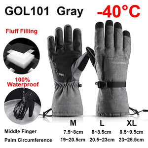 NEWBOLER Sport Winter Handschuhe für Fahrrad, wasserdicht, 5°/-10°/-30°/-40° C