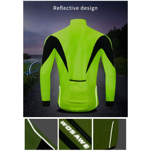 WOSAWE Winter Fahrradjacke, winddicht mit wärmenden Fleece