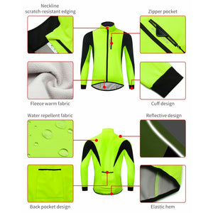 WOSAWE Winter Fahrradjacke, winddicht mit wärmenden Fleece