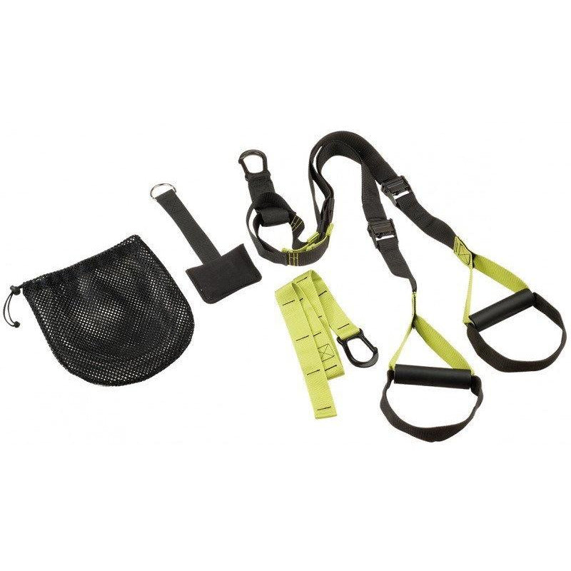 Dark Khaki Sveltus Schlingen-Funktionaltrainer, Suspensionstrainer, gelb 117 cm