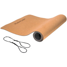 Laden Sie das Bild in den Galerie-Viewer, White Tunturi Yogamatte Eco 183 x 61 cm TPE/Kork, rutschfest, braun/grau
